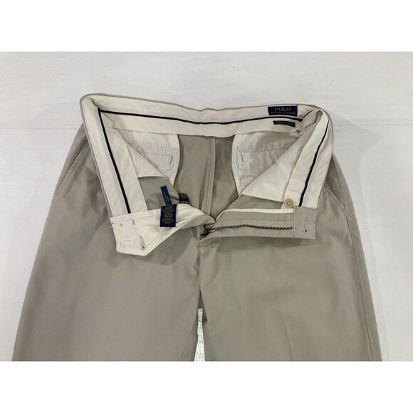 Polo Ralph Lauren Pants Men’s 33x30 Tan Stretch Classic Fit Chino Trousers - Picture 7 of 13